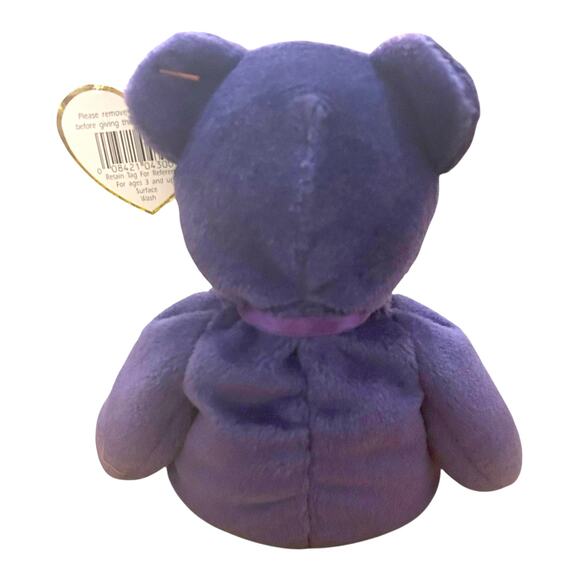 TY Beanie Baby Princess Diana Purple Bear 1997 Retired Vintage - Picture 8 of 9